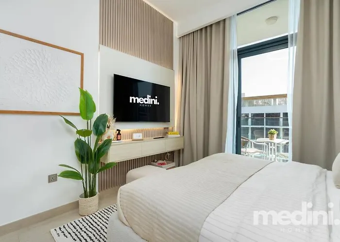 12Min From Burj Khalifa - Studio - Azizi Riviera